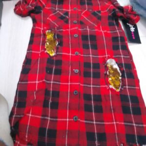 Girls Red and Black Checked Dress – Casual & Party Wear