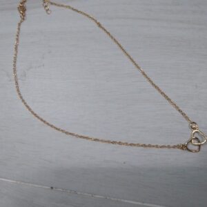 Gold Plated Heart Pendant Chain for Women