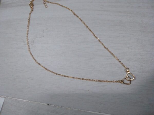 Gold Plated Heart Pendant Chain for Women