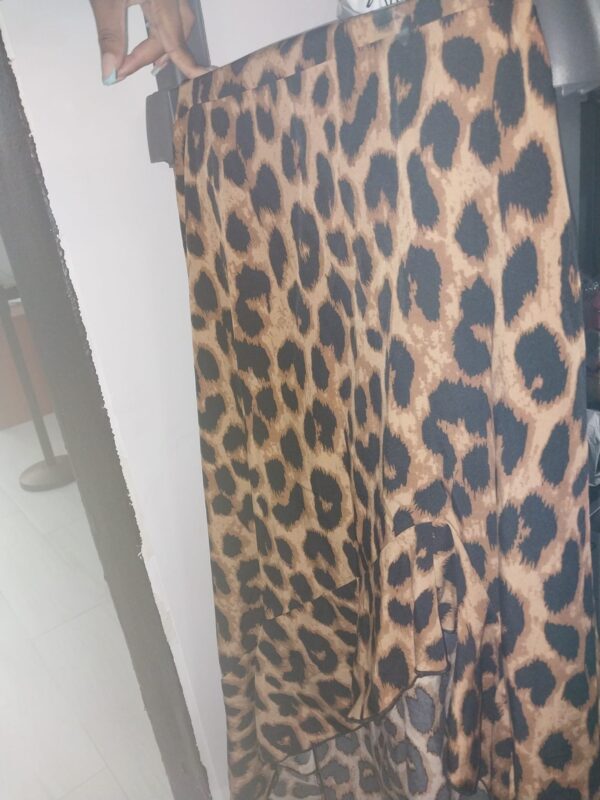 Trendy Women’s Animal Print Long Shirt – Side Slit Design